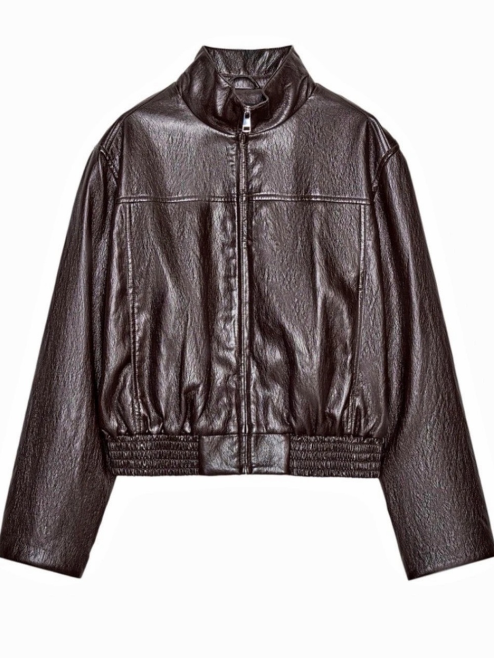 Brown Leather-Style Jacket